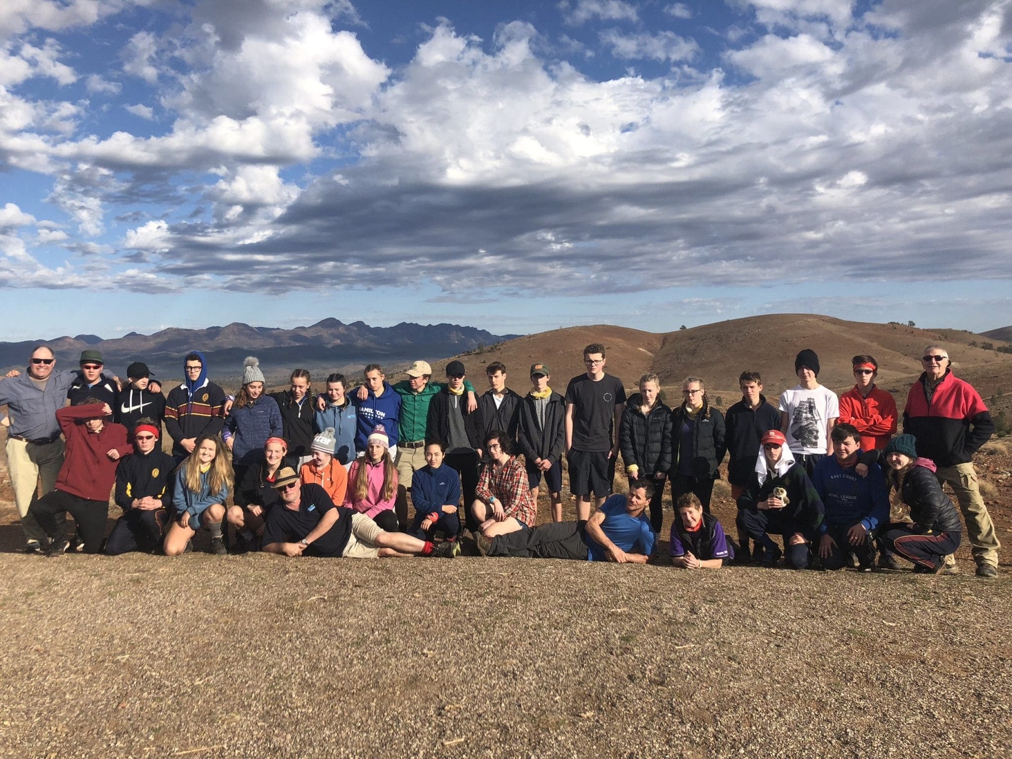 Year 10 Central Australia with backdrop